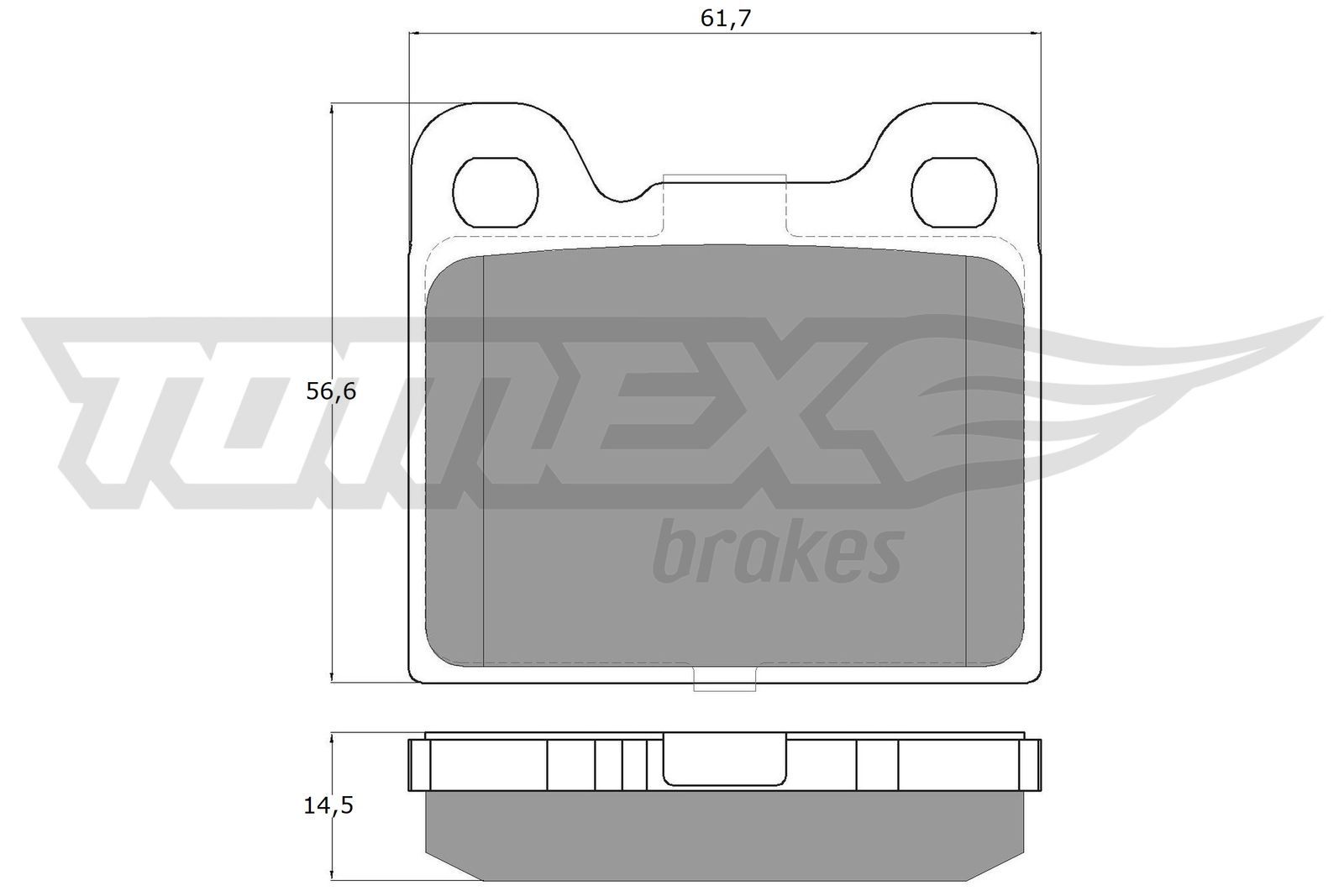 Obrázok Sada brzdových platničiek kotúčovej brzdy TOMEX Brakes  TX1506
